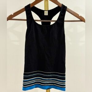 Black and Blue Striped Women's Tank Top